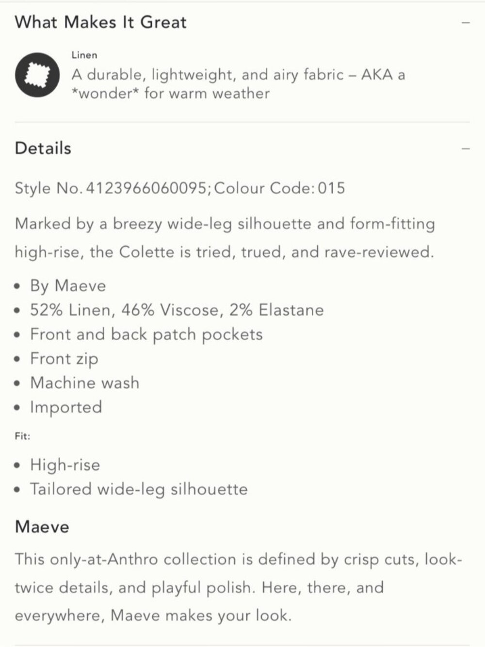 NWT Size 30 - The Colette Linen-Blend Love Notes embroidery Trousers (US$158) - Picture 12 of 16